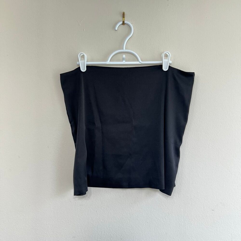 Aritzia Sunday Best Black Satin Mini Skirt 12 Women